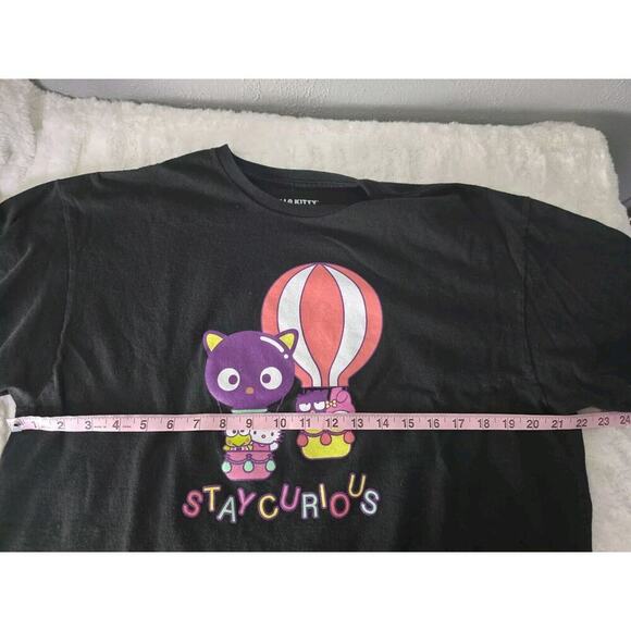 Sanrio Hello Kitty and Friends Black Be Curious Tshirt XL Keroppi‎ Badtz Maru - Picture 4 of 6